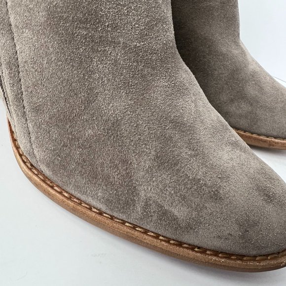 JEFFREY CAMPBELL Gray Taupe Suede Boho Ankle Boots Booties - Picture 6 of 12
